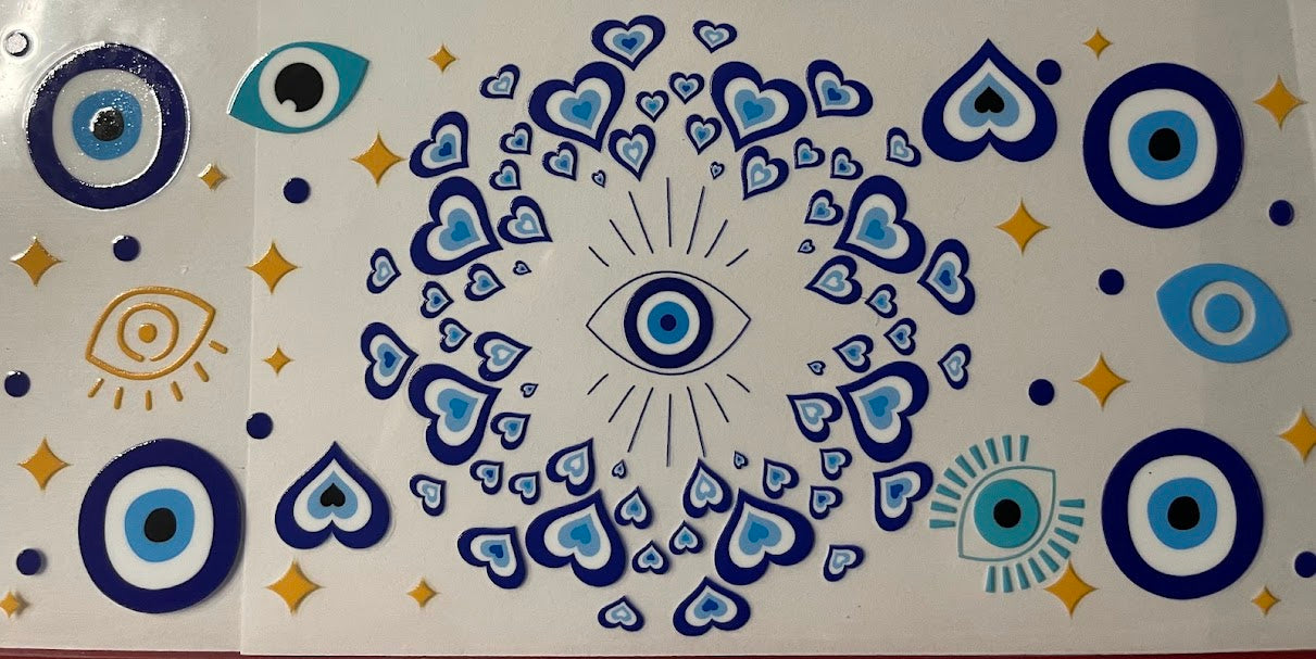 Blue Hearts Evil Eye